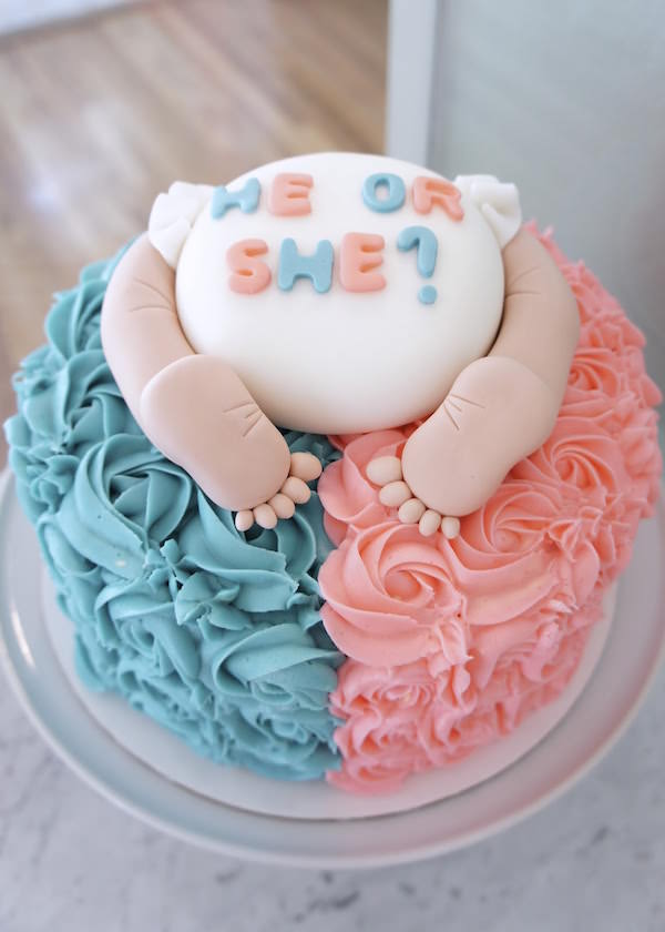 Gender Reveal Baby Shower Cake