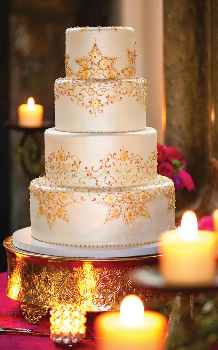 Gold Chocolate Wedding Cake