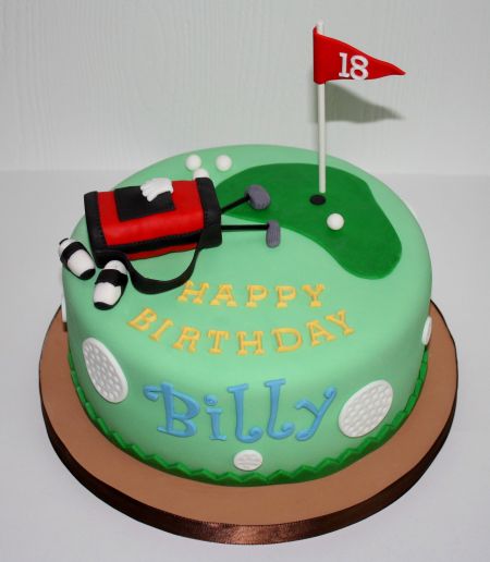 Golf Fondant Birthday Cake Ideas