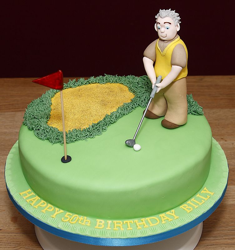 Golf Themed Fondant Cake Golf Themed Fondant Cake