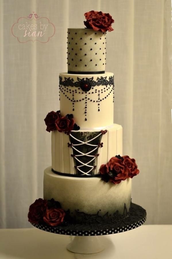 Gothic Inspired Wedding Cake