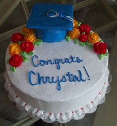 Graduation Cap Cake with Buttercream