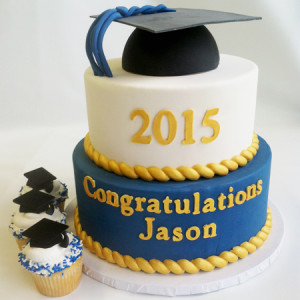 Graduation Fondant Cake Graduation Fondant Cake