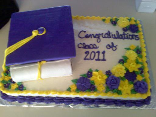Graduation Sheet Cakes with Flowers