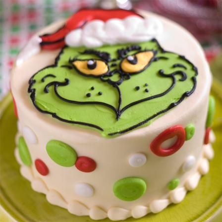 Grinch Birthday Cake