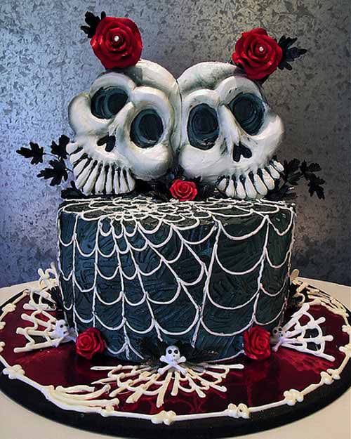 Halloween Wedding Cake