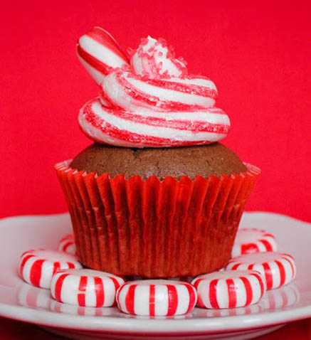 Hot Cocoa Cupcakes With Peppermint Marshmallow Frosting Hot Cocoa Cupcakes With Peppermint Marshmallow Frosting