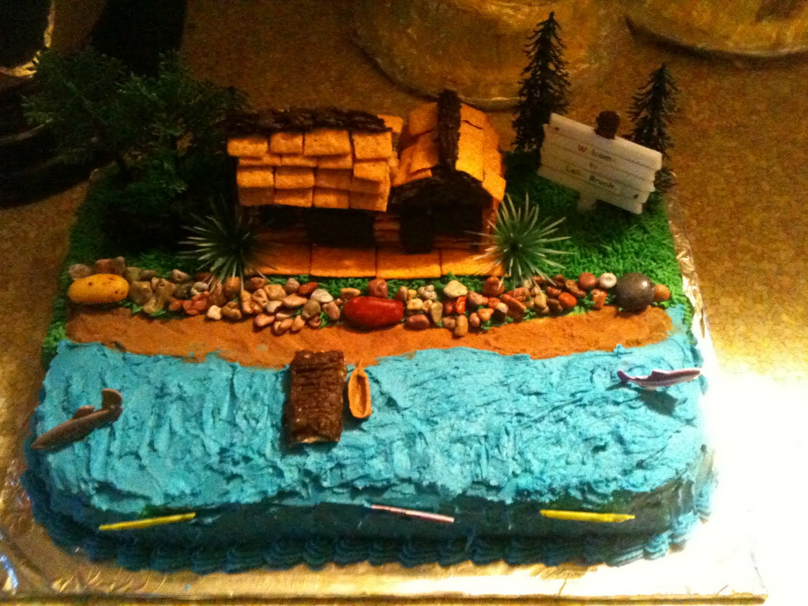 Lake Theme Birthday Cake