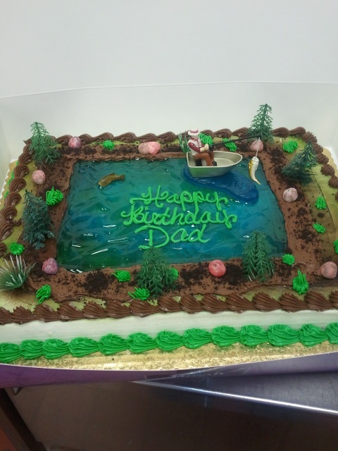 Lake Theme Cake