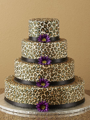 Leopard Print Wedding Cake