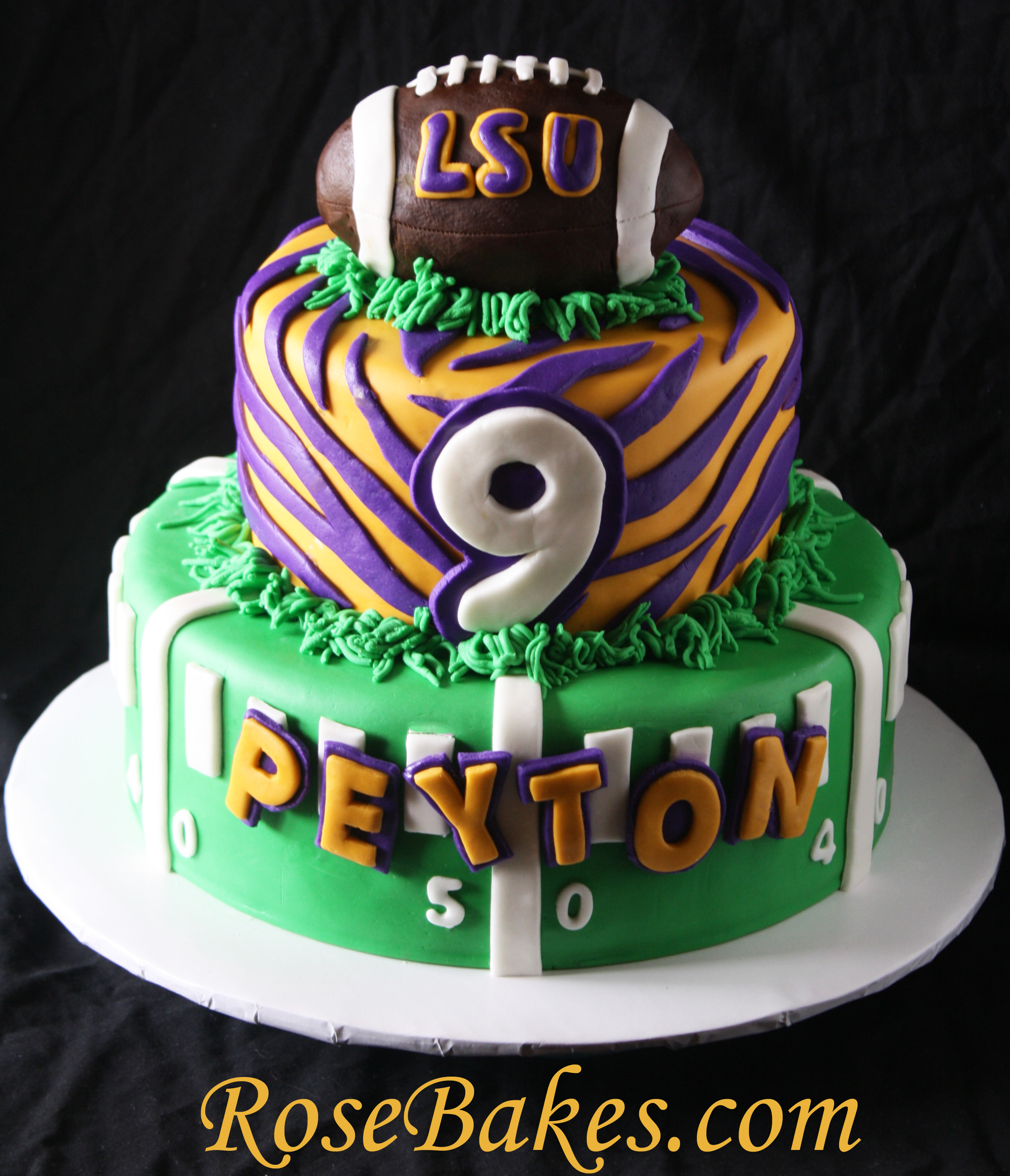 LSU Football Birthday Cake LSU Football Birthday Cake
