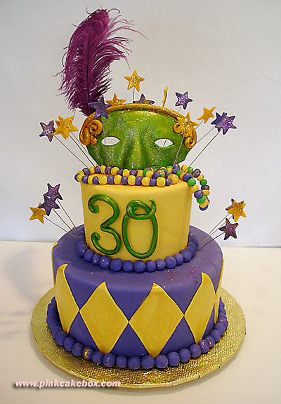 Mardi Gras Birthday Cake Mardi Gras Birthday Cake