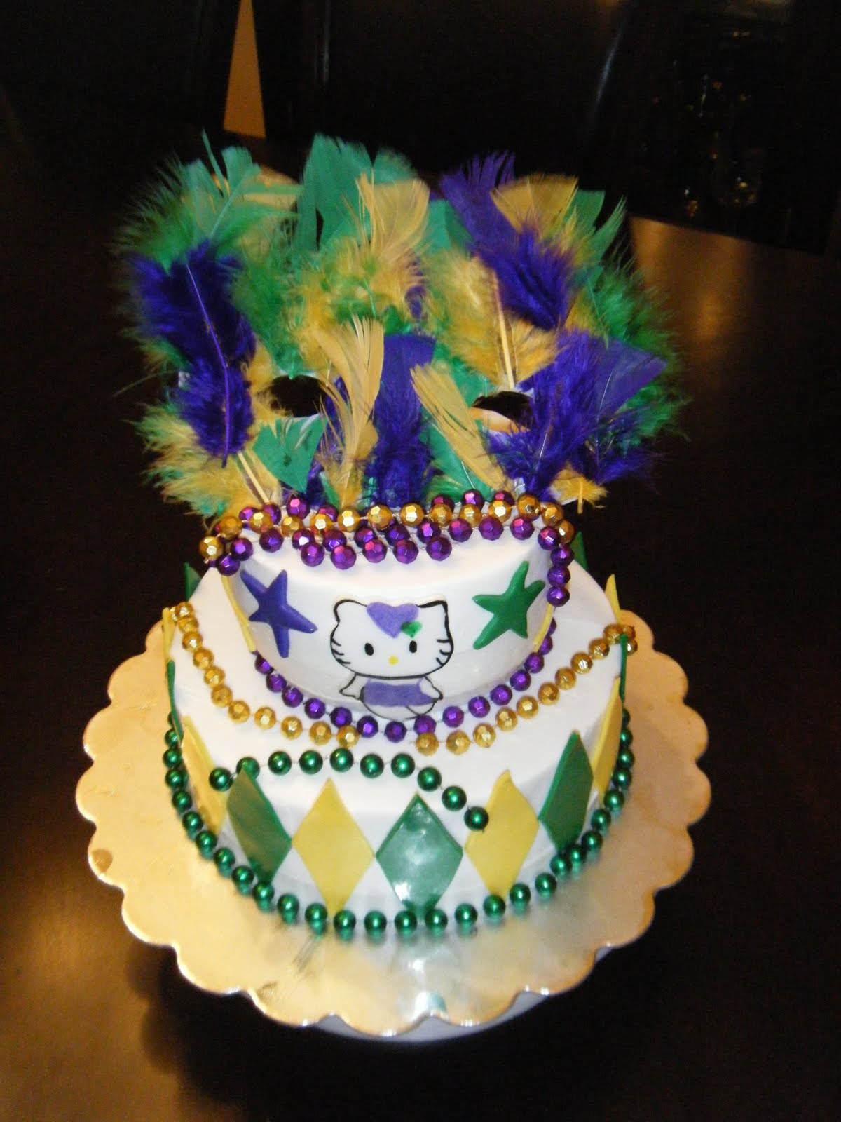 Mardi Gras Birthday Cake