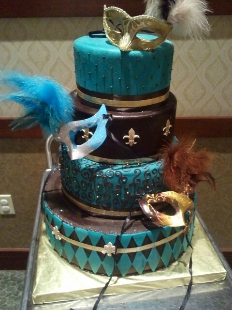 Mardi Gras Themed Cake Mardi Gras Themed Cake