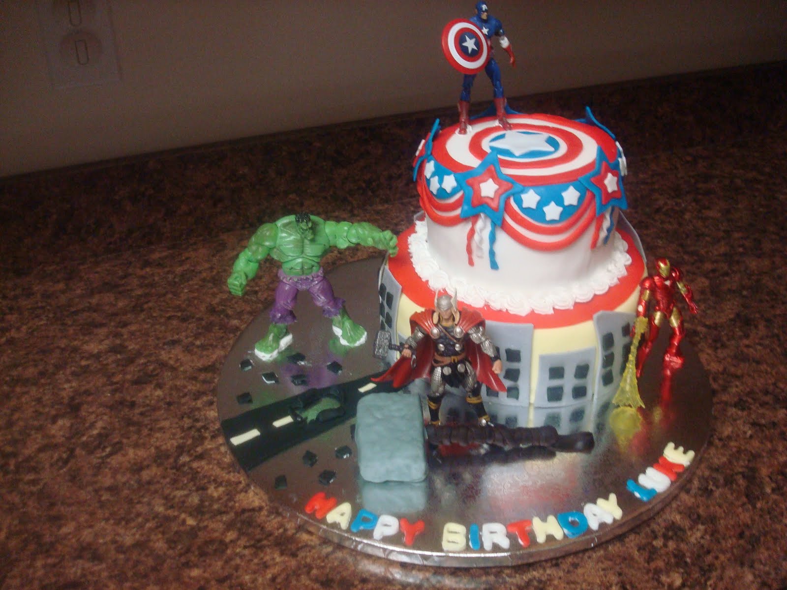 Marvel Heroes Birthday Cake