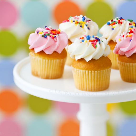 Mini Cupcakes with Sprinkles