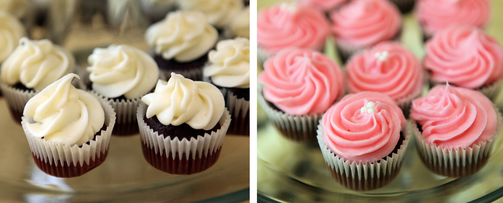 Mini Pink Cupcakes with Frosting