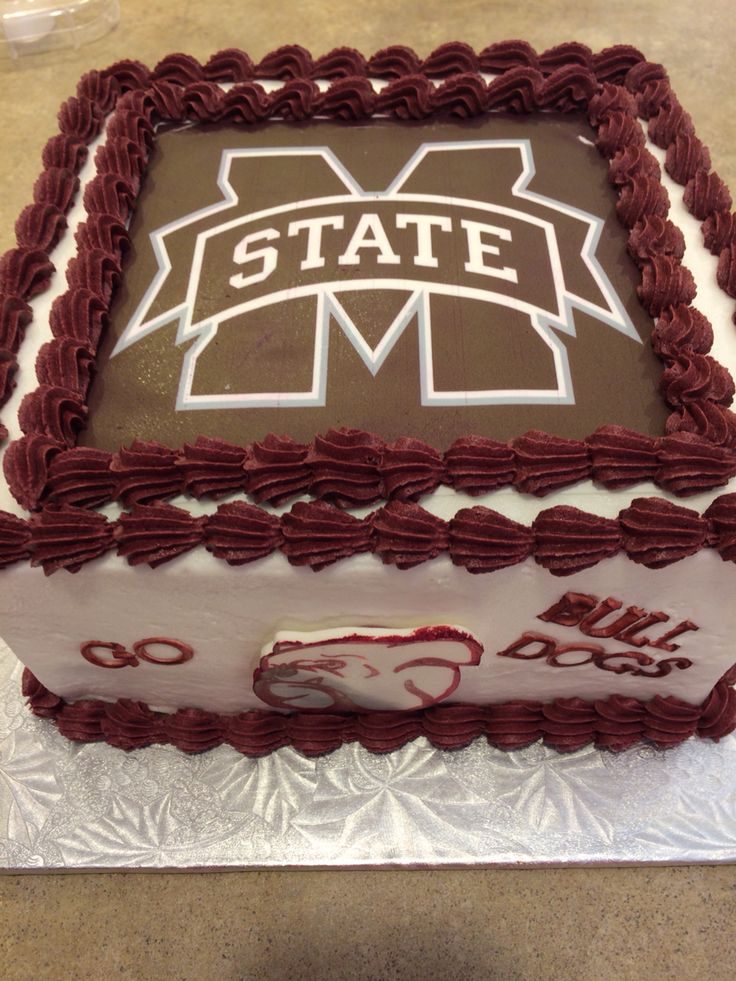 Mississippi State Birthday Cake