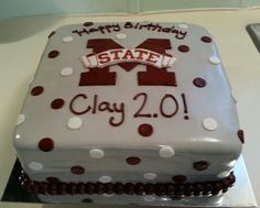 Mississippi State Birthday Cake