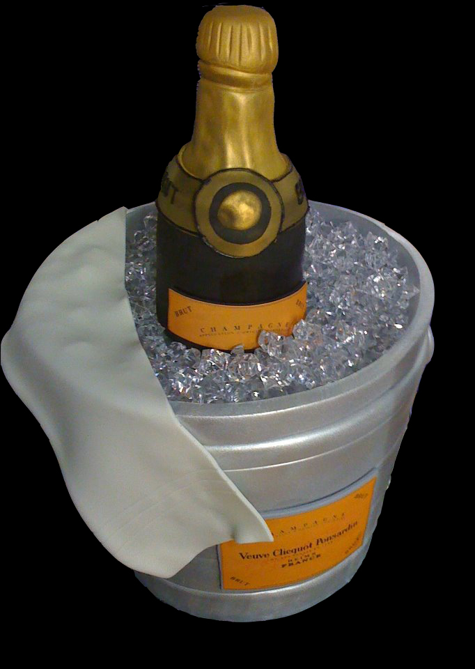 New Year's Eve Champagne Bottle Cake New Year's Eve Champagne Bottle Cake