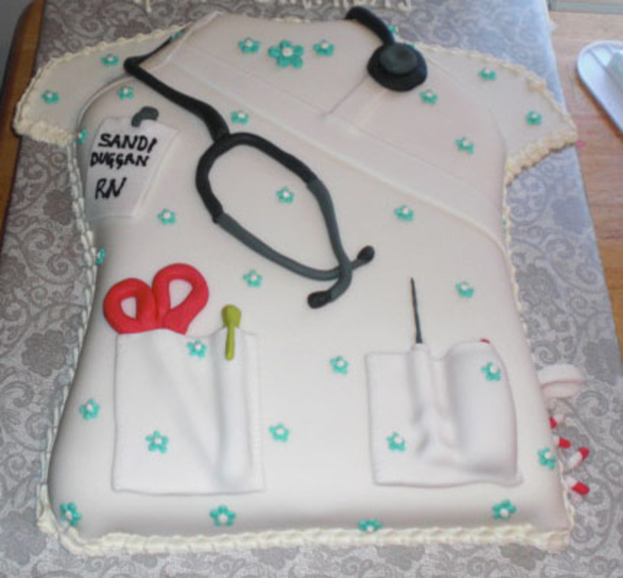 Nurse Graduation Fondant Cake Nurse Graduation Fondant Cake