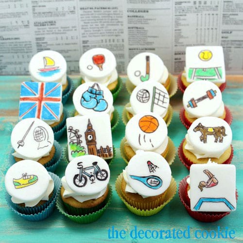 Olympic Cupcake Toppers Olympic Cupcake Toppers
