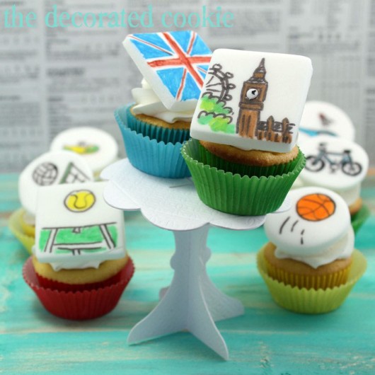 Olympic Decorated Cupcakes Olympic Decorated Cupcakes