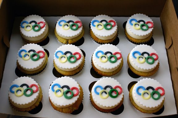 Olympic Ring Cupcakes