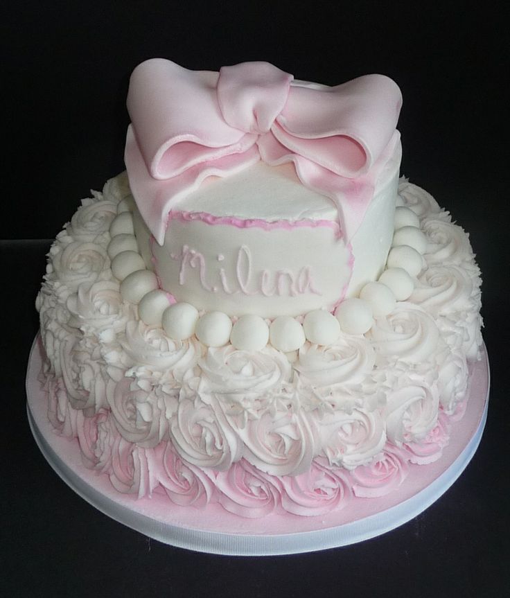 Ombre Buttercream Rose Cake Baby Shower