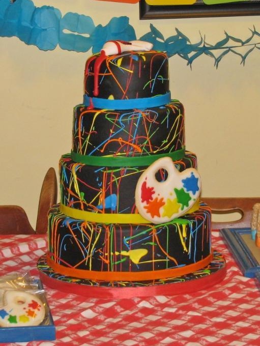 Paint Splatter Cake