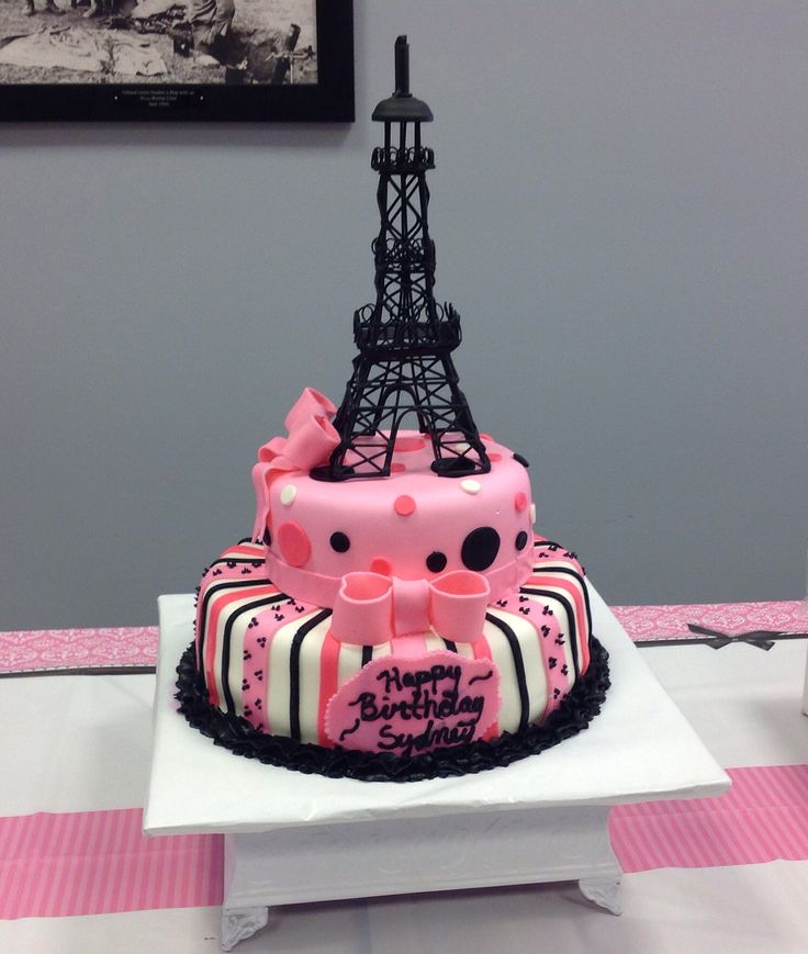 Paris Themed Cake