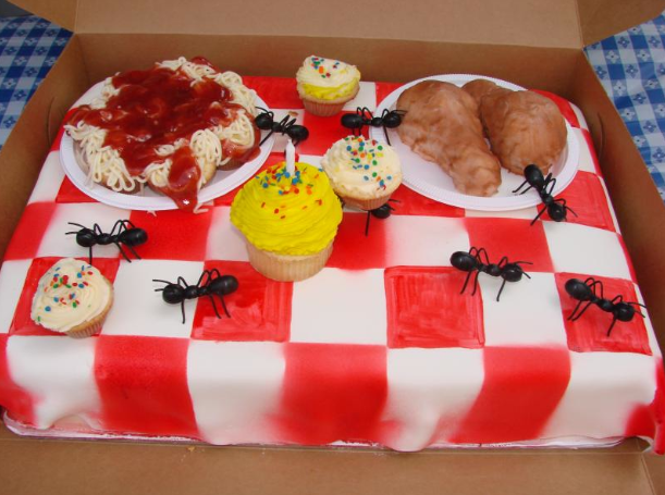 Picnic Themed Birthday Cake Picnic Themed Birthday Cake