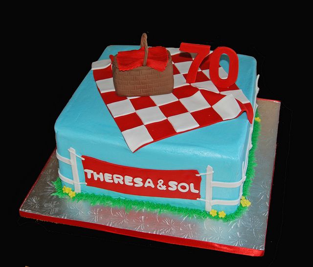 Picnic Themed Birthday Cake Picnic Themed Birthday Cake