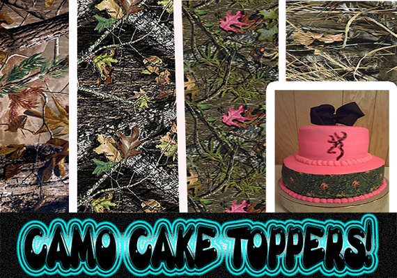 Pink Camo Edible Cake Topper Sheet