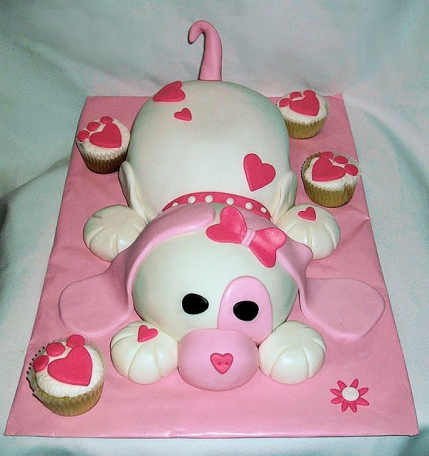 Pink Dog Cake