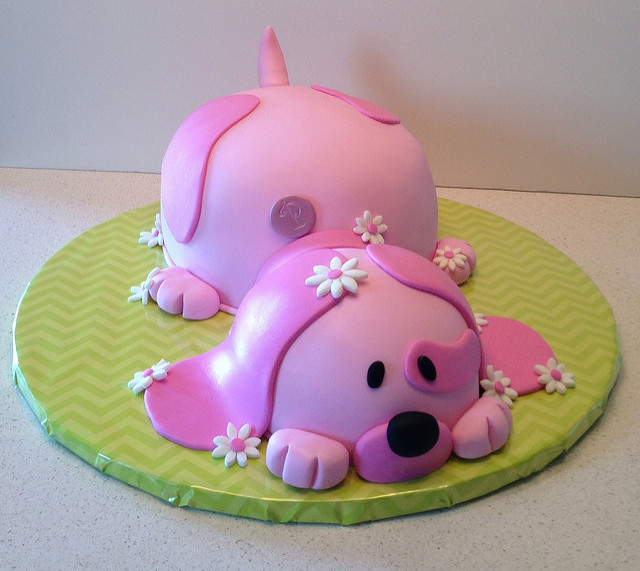 Pink Dog Cake