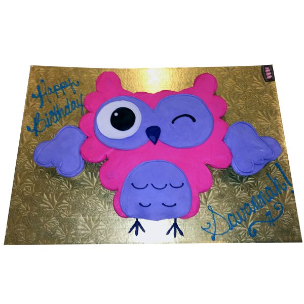 Pink Owl Cake & Cupcakes