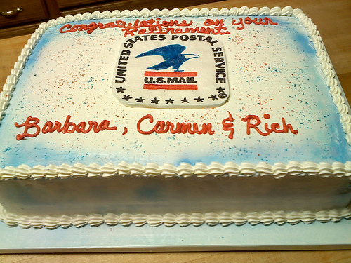 Post Office Retirement Cake