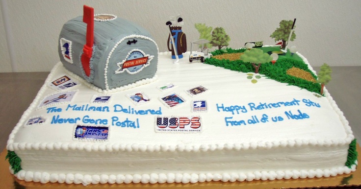 Post Office Retirement Cake