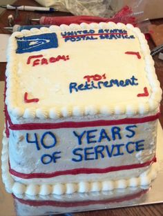 Post Office Retirement Cake