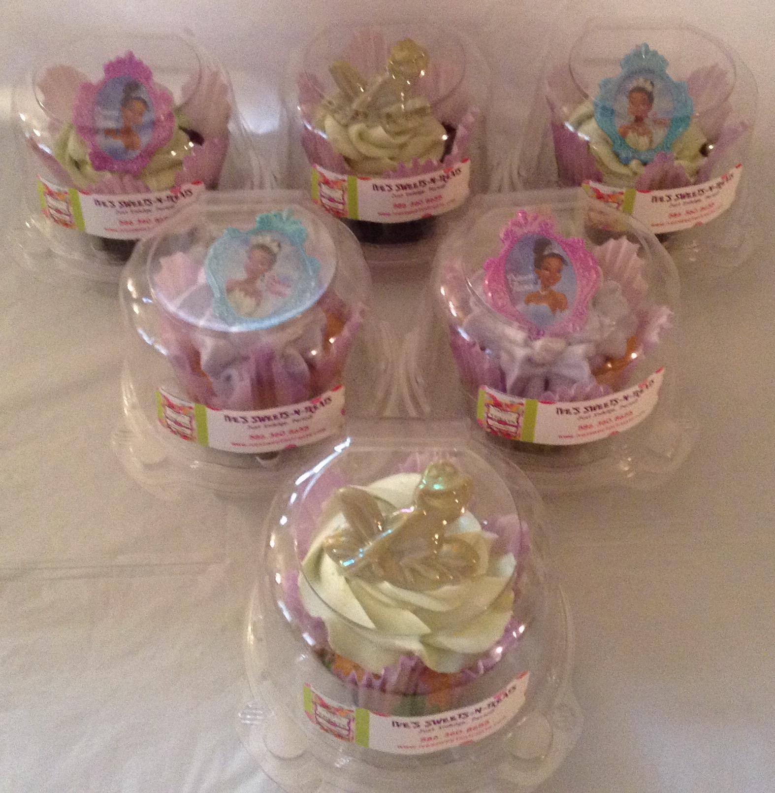 Princess Tiana Cupcakes