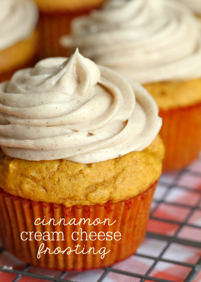 Pumpkin Cupcakes with Cream Cheese Frosting Recipe for Cinnamon