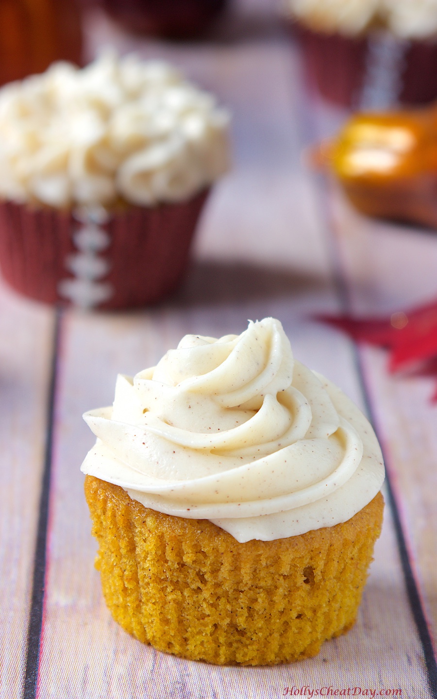 Pumpkin Cupcakes with Cream Cheese Frosting