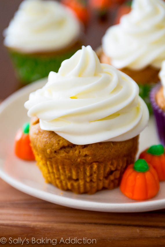 Pumpkin Cupcakes with Cream Cheese Frosting