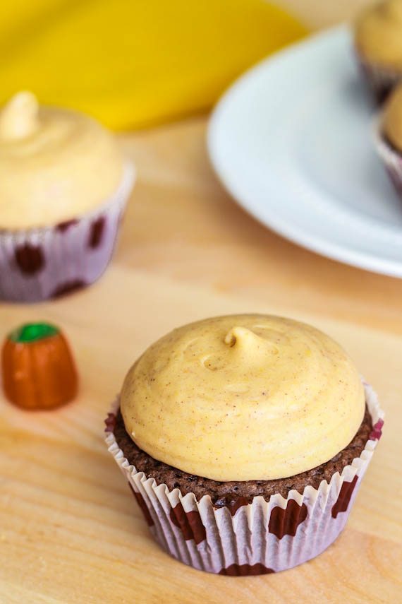 Pumpkin Cupcakes with Cream Cheese Frosting