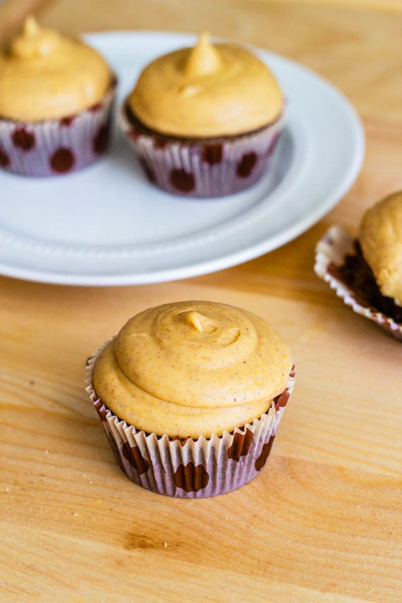 Pumpkin Cupcakes with Cream Cheese Frosting