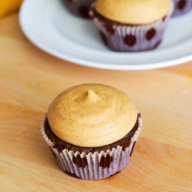 Pumpkin Cupcakes with Cream Cheese Frosting