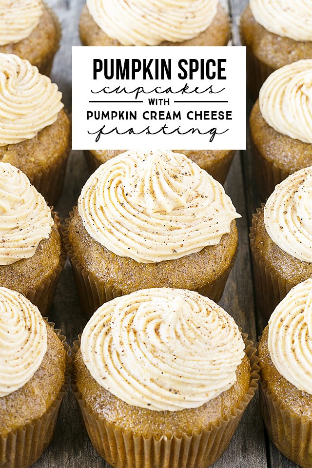 Pumpkin Spice Cupcakes with Cream Cheese