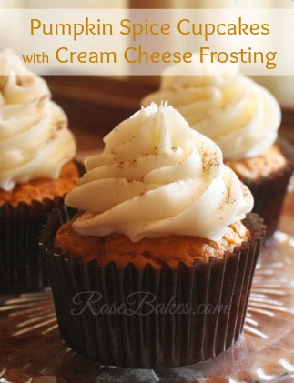 Pumpkin Spice Cupcakes with Cream Cheese