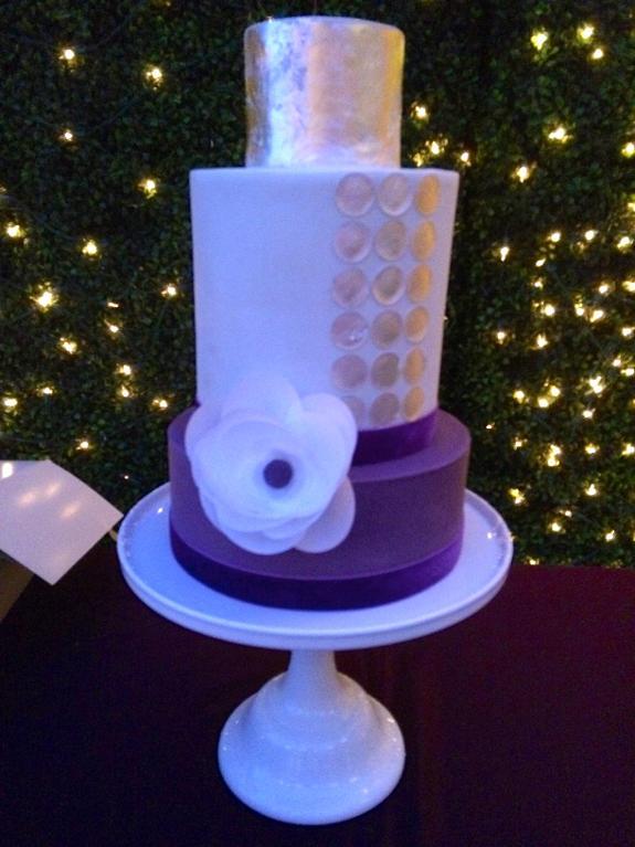 Purple and Silver Birthday Cake
